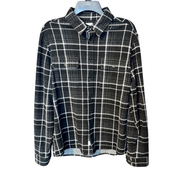7 Diamonds Other - 7 Diamonds Shirt Mens Size M Black and White Plaid Button-Up Top Soft Flannel